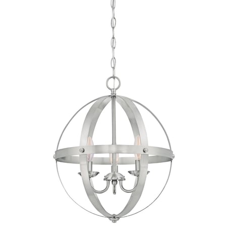 Westinghouse Three-Light Indoor Chandelier Stella Mira Brushed Nickel 6341900